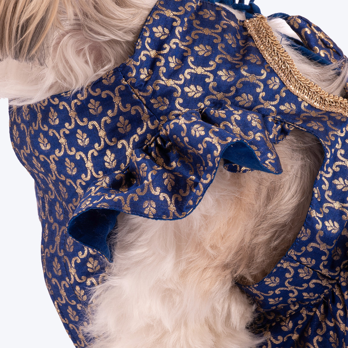 HUFT Customised Neel Mehfil Lehenga Dress For Dog & Cat - Navy Blue