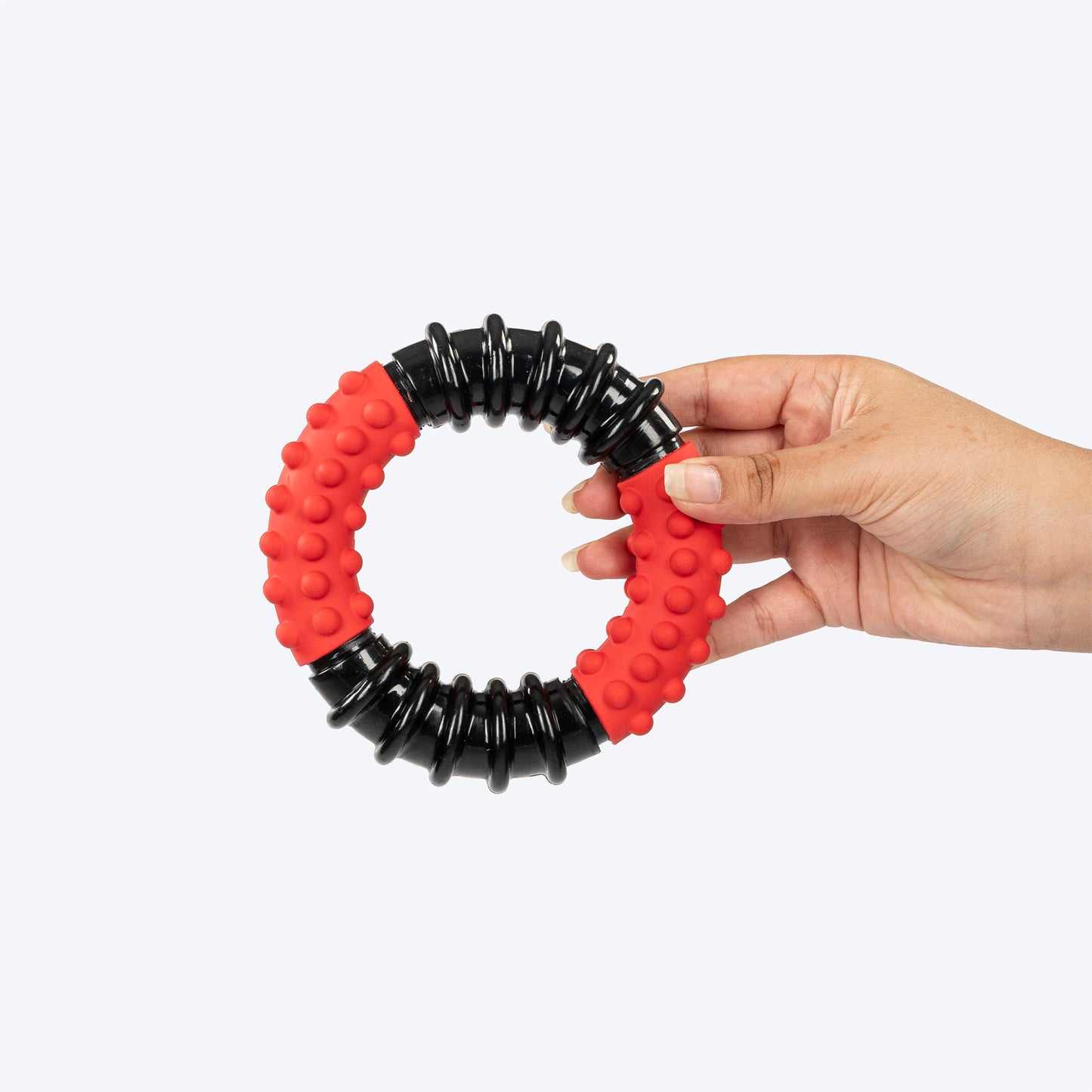 HUFT Chewtastic Ruff Ring Chew Toy For Dog - Red & Black