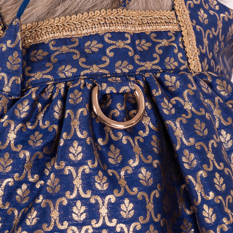 HUFT Customised Neel Mehfil Lehenga Dress For Dog & Cat - Navy Blue