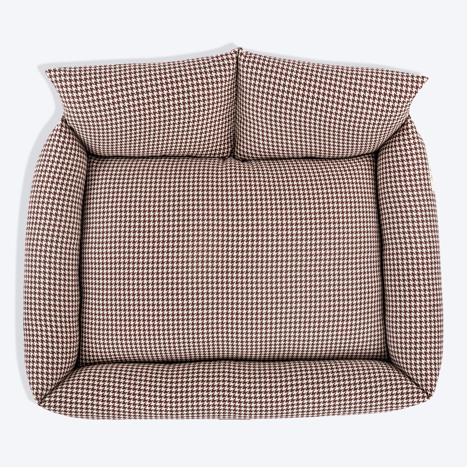 HUFT Cookie Houndstooth Lounger Bed For Dog - Brown - Heads Up For Tails