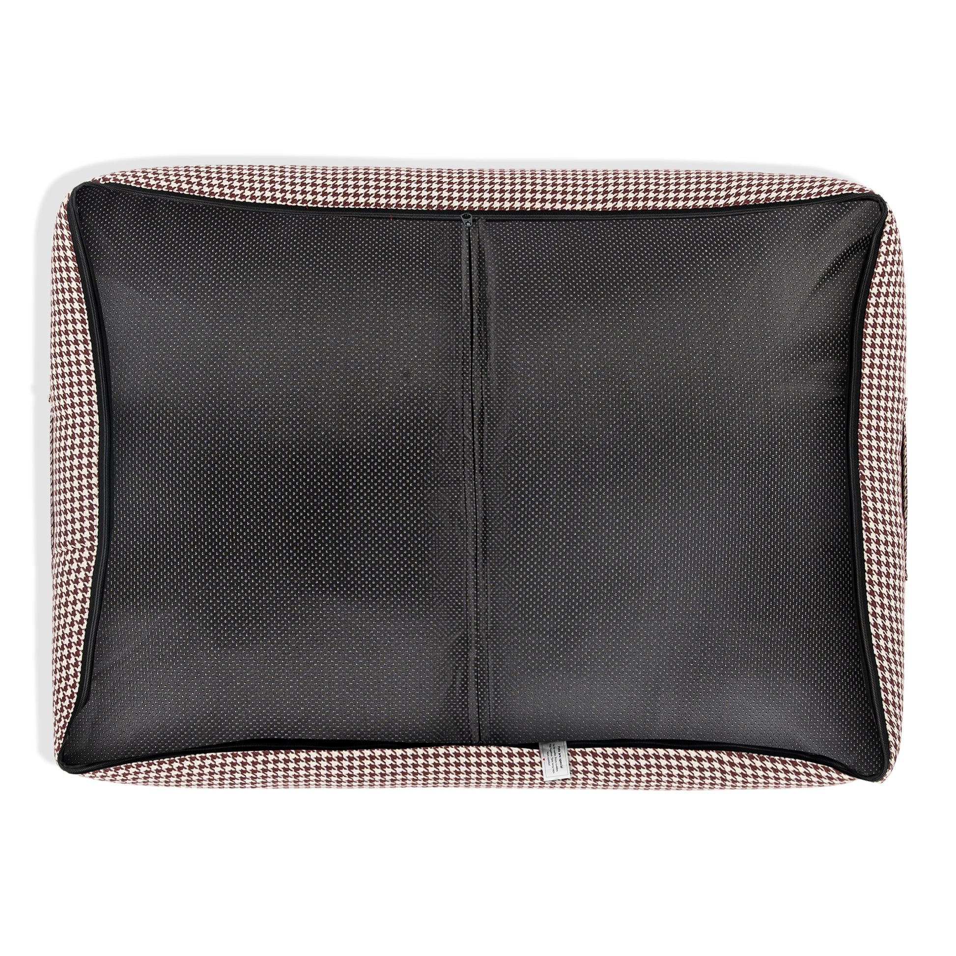 HUFT Cookie Houndstooth Lounger Bed For Dog - Brown - Heads Up For Tails