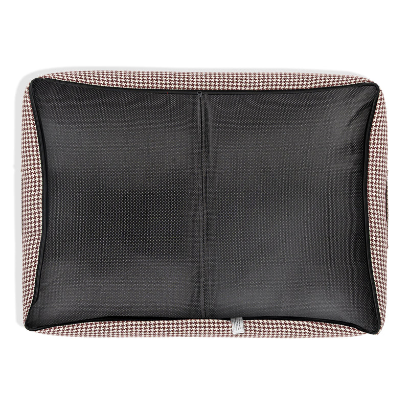 HUFT Cookie Houndstooth Lounger Bed For Dog - Brown - Heads Up For Tails
