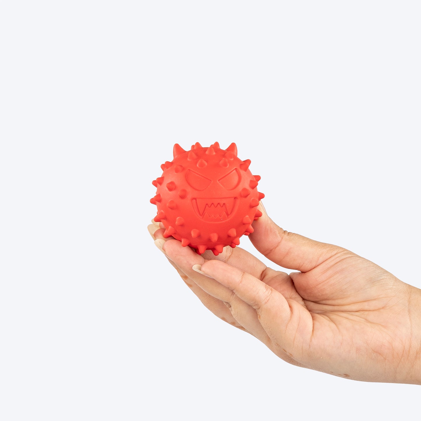 HUFT Chewtastic Squeaky Monster Ball For Dog - Red