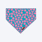 HUFT Pawsome Blossom Knot Bandana For Dog - Green & Pink - Heads Up For Tails