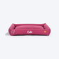 HUFT Personalised Sniff The Love Lounger Bed For Dog - Dark Magenta