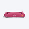 HUFT Personalised Sniff The Love Lounger Bed For Dog - Dark Magenta - Heads Up For Tails