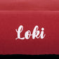 HUFT Personalised Sniff The Love Lounger Bed For Dog - Maroon