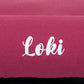 HUFT Personalised Sniff The Love Lounger Bed For Dog - Dark Magenta