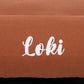 HUFT Personalised Sniff The Love Lounger Bed For Dog - Brown