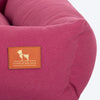 HUFT Personalised Sniff The Love Lounger Bed For Dog - Dark Magenta - Heads Up For Tails