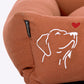 HUFT Personalised Sniff The Love Lounger Bed For Dog - Brown