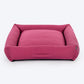 HUFT Personalised Sniff The Love Lounger Bed For Dog - Dark Magenta