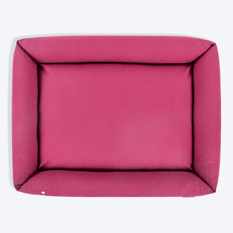 HUFT Personalised Sniff The Love Lounger Bed For Dog - Dark Magenta - Heads Up For Tails