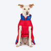 Dash Dog Outbounders Puffer Jacket For Dog - Red & Blue - Heads Up For Tails