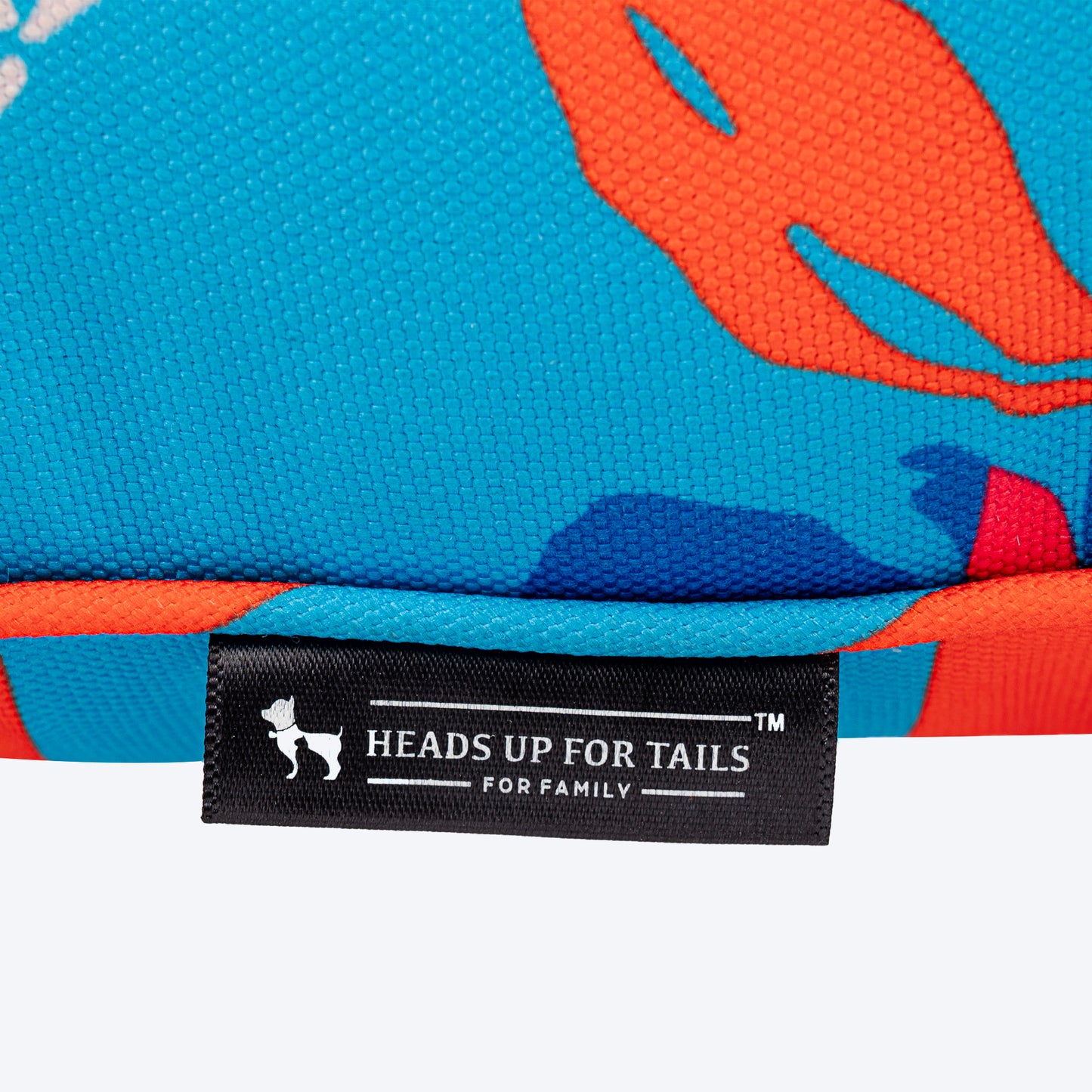 HUFT Summer Bloom Dog Bone Cushion - Blue - Heads Up For Tails