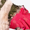 HUFT Customised Rang Rani Lehenga Choli Set For Dog & Cat - Green & Pink