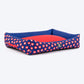 HUFT Cuddle Love Lounger Dog Bed - Red & Navy