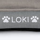 HUFT Personalised Furever Cosy Lounger Dog Bed - Dark Grey