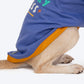 HUFT Wag More Worry Less Colour Block Hoodie Pet Sweatshirt - Blue