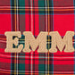 HUFT Personalised Tartan Snuggle Cushion Cover For Dog & Cat - Red & Green