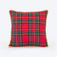 HUFT Personalised Tartan Snuggle Cushion Cover For Dog & Cat - Red & Green