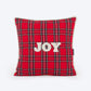 HUFT Personalised Tartan Plaid Snuggle Cushion Cover For Dog & Cat - Red