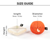 HUFT Meethi Masti Mithai Pair Plush Toy For Dog & Cat - White Orange - Set Of 2