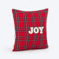 HUFT Personalised Tartan Plaid Snuggle Cushion Cover For Dog & Cat - Red