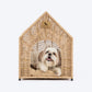 HUFT Furry Fort Hut With Cushion For Cat - Beige