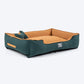 HUFT Classic Lounger Dog Bed - Green & Brown - Heads Up For Tails