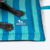 HUFT Happy Stripes Mat For Dog - Blue & Turquoise - Heads Up For Tails
