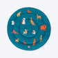 HUFT Doggie Doodles Circular Mat For Dog & Cat - Petrol Blue