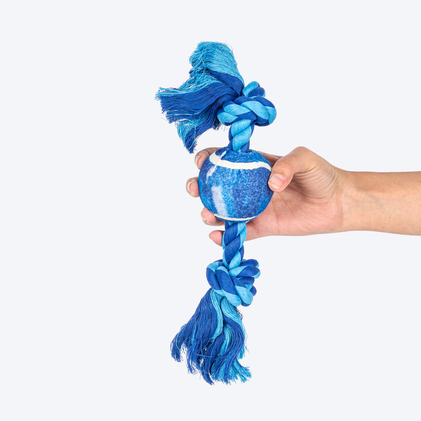 Dash Dog Toss & Tug Rope Toy For Dog - Navy Blue & Turquoise