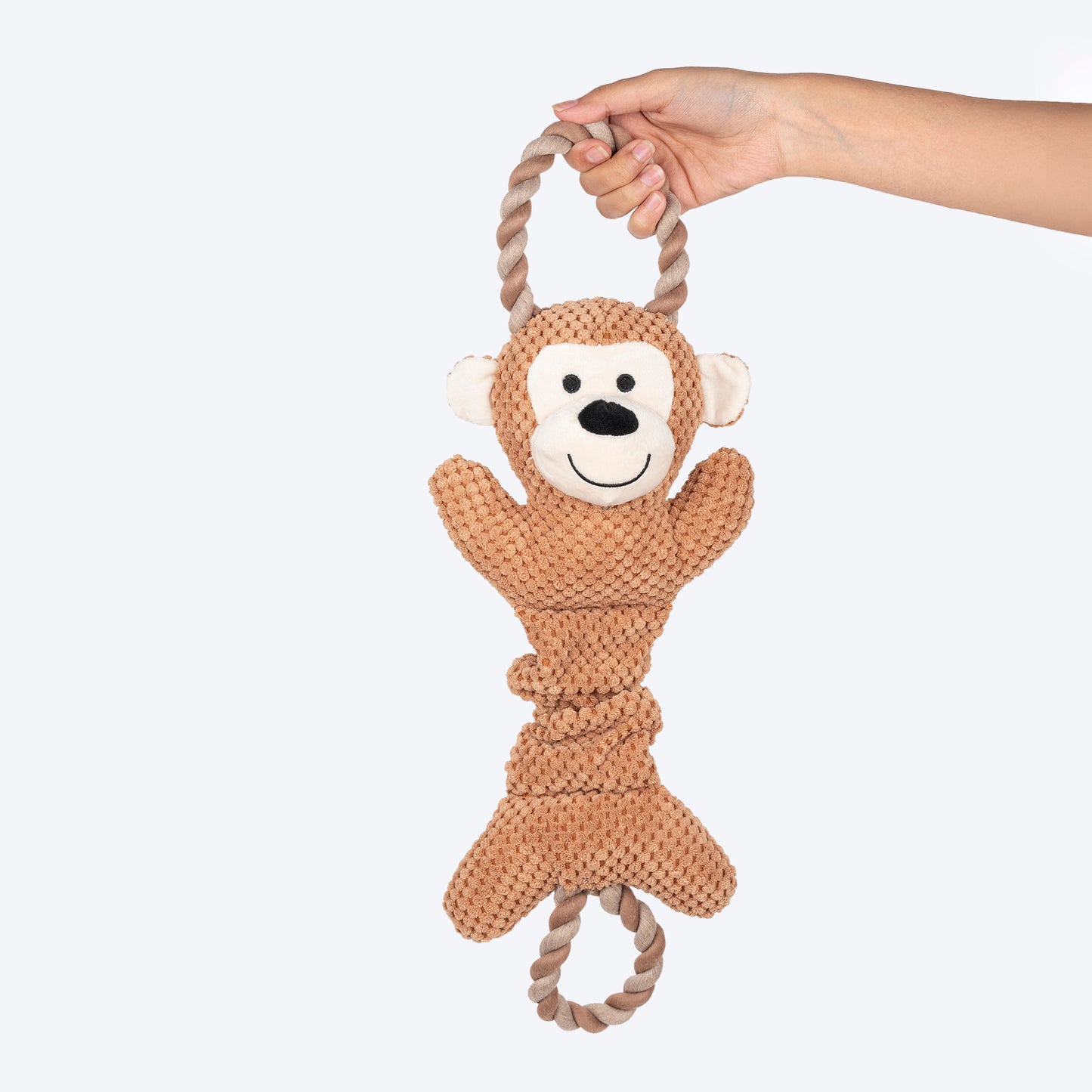 HUFT Tuggie Monkie Plush Toy For Dog - Brown