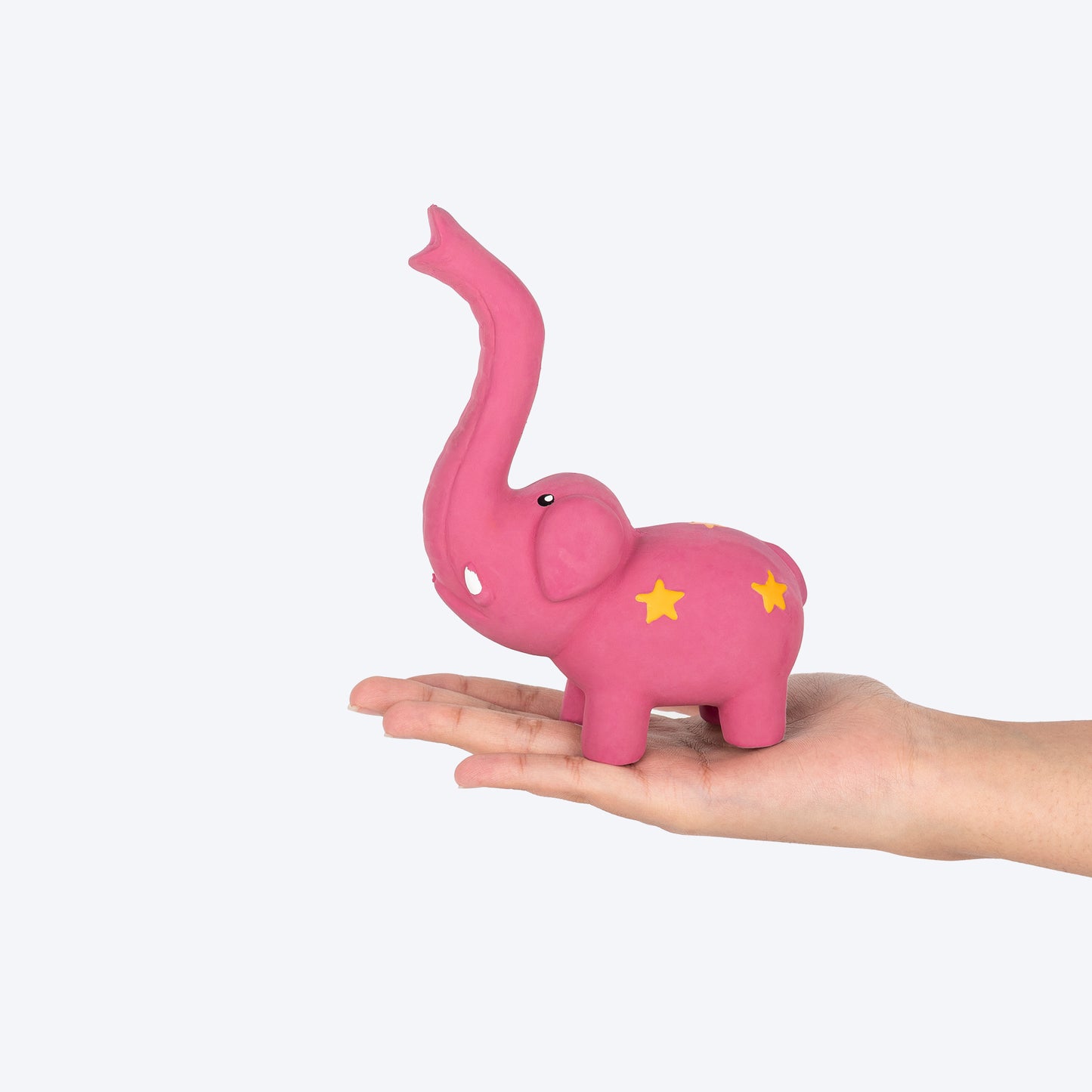 TLC Bulging Elephant Chew Toy For Dog - Light Magenta