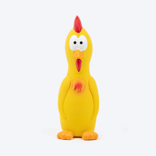 TLC Standing Rooster Chew Toy For Dog - Yellow