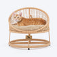 HUFT Purrfect Snuggle Elevated Bed With Cushion For Cat - Beige
