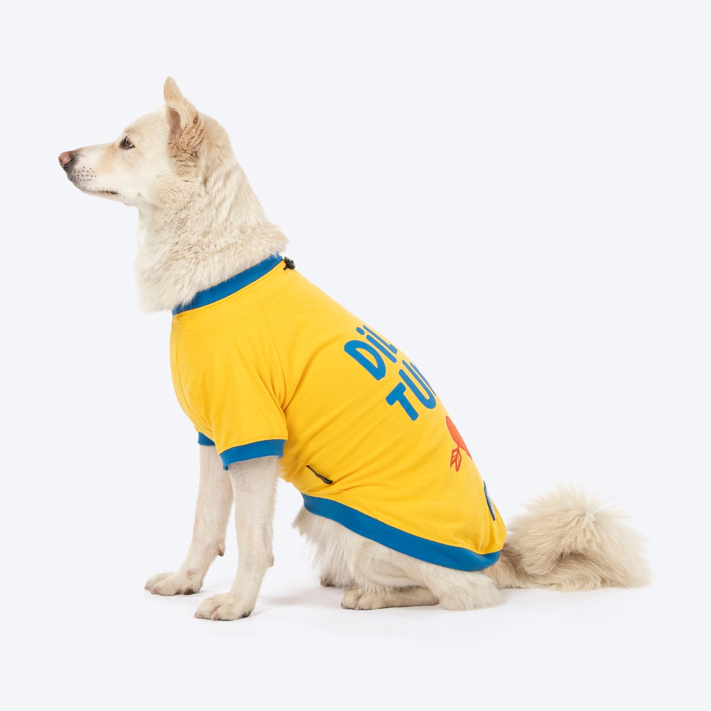 HUFT Dil Ka Tukda Printed T-Shirt For Dog - Yellow