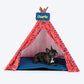 HUFT Personalised Heart to Heart Teepee Tent for Dog & Cat - Red