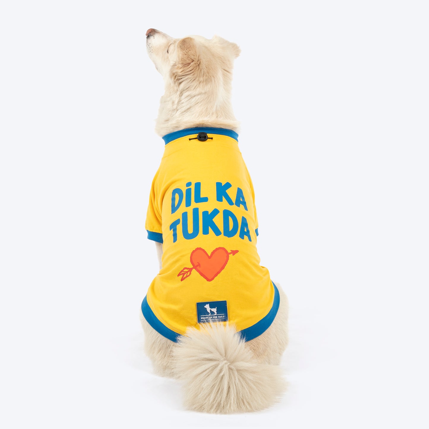 HUFT Dil Ka Tukda Printed T-Shirt For Dog - Yellow