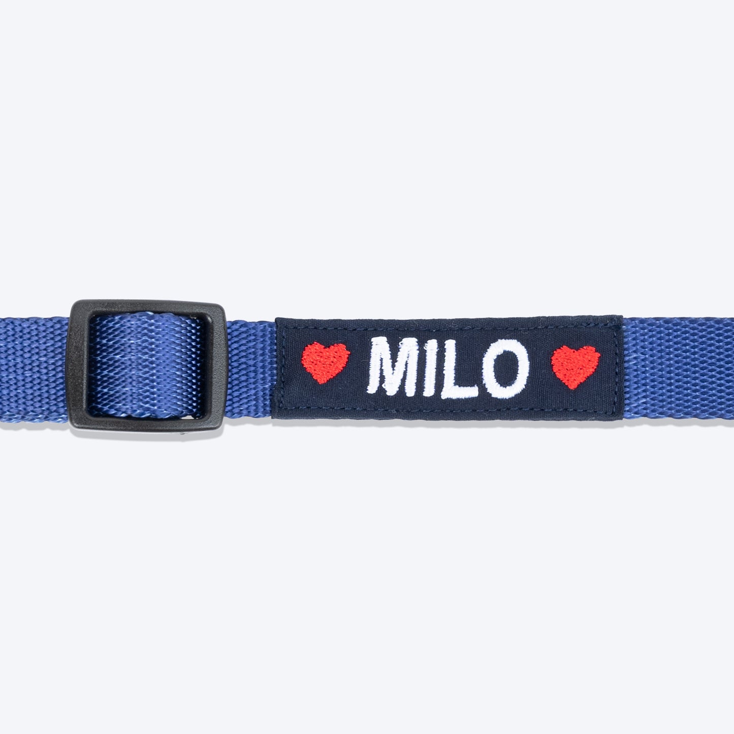 HUFT Personalised Classic Dog Collar - Navy Blue_04