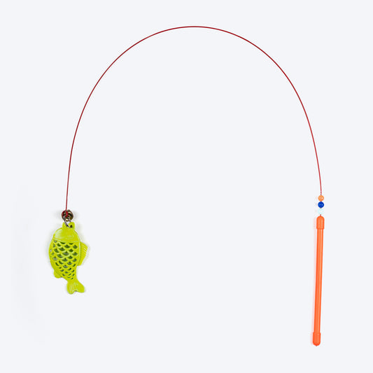 TLC Flippy Fish Wand Toy For Cat - Multicolor