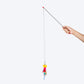 TLC Steel Wand Toy For Cats With Pom Pom - Yellow