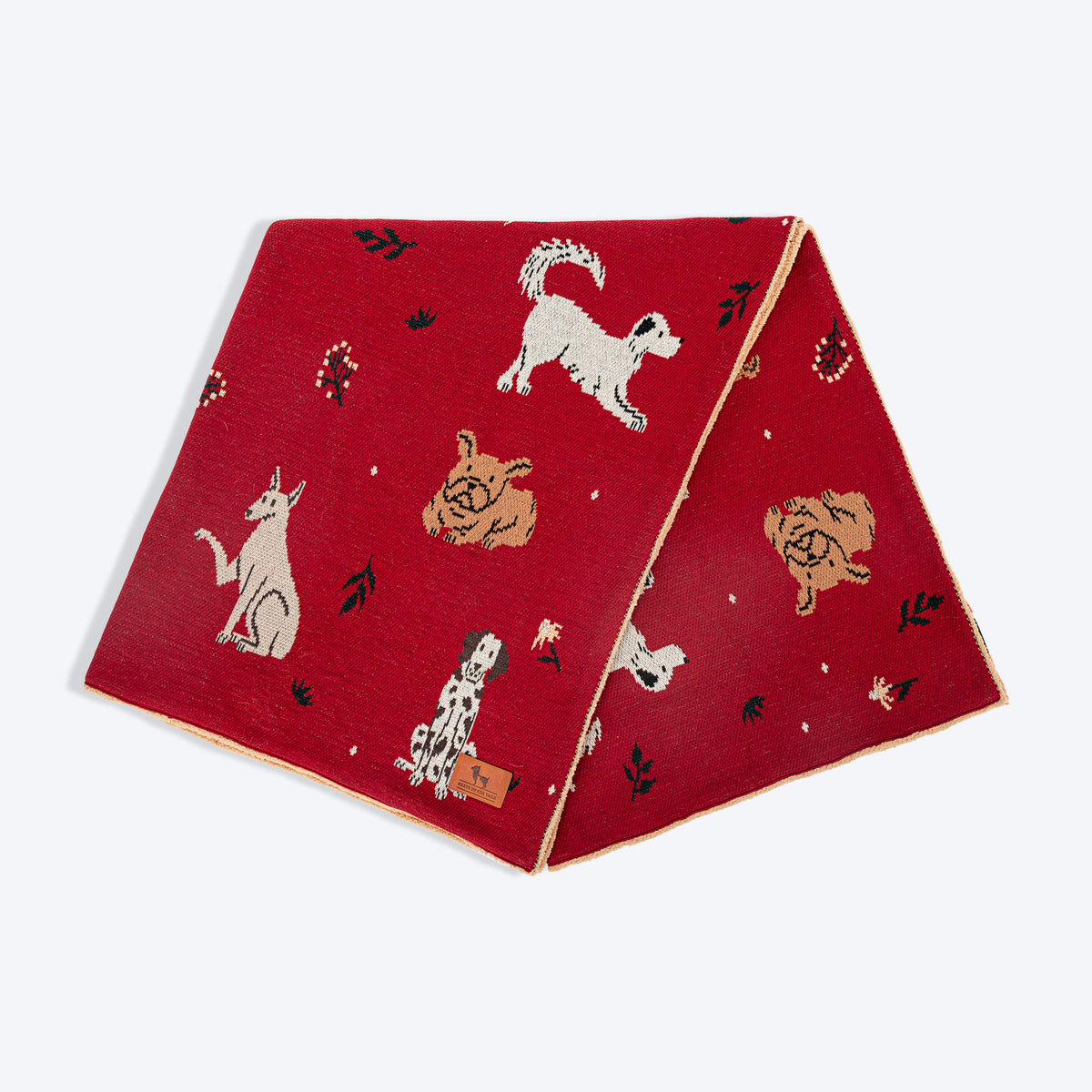 HUFT Bloom Buddies Blanket For Dog & Cat - Red - Heads Up For Tails