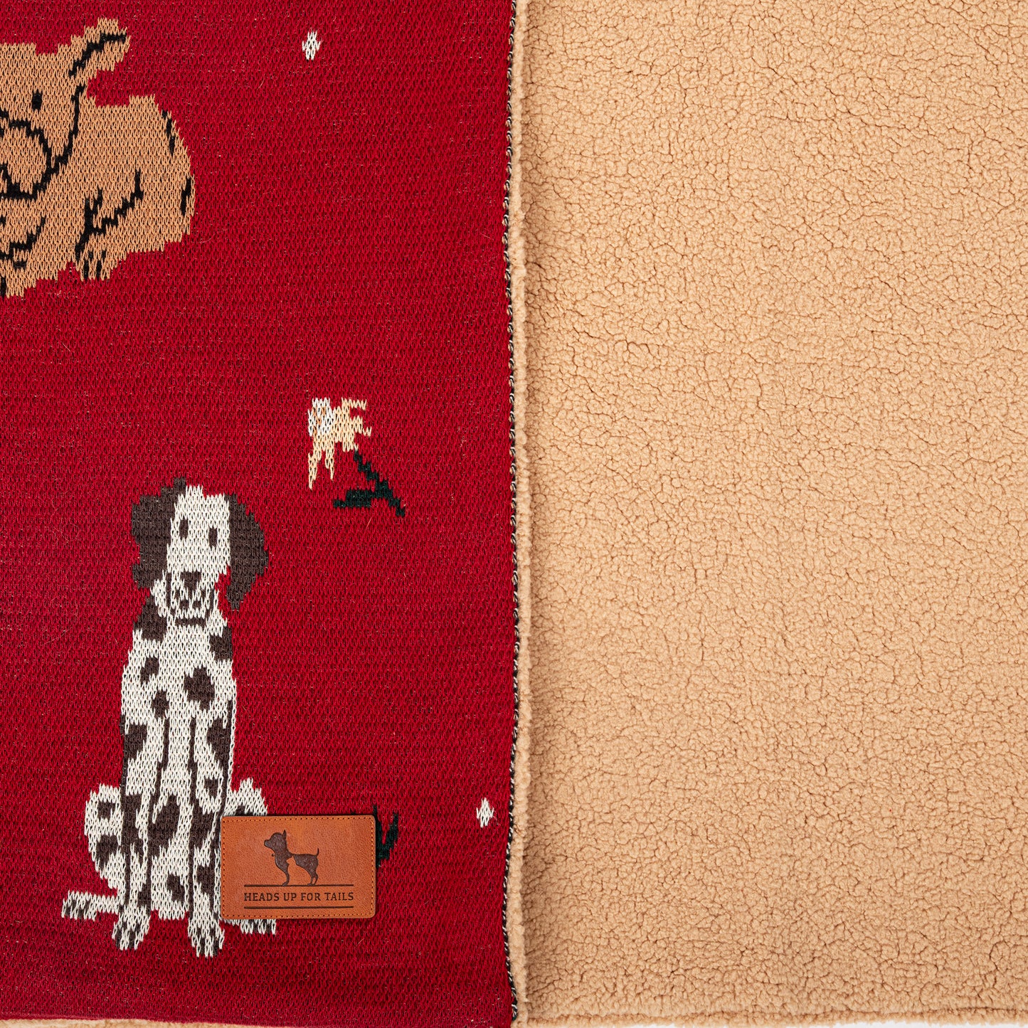 HUFT Bloom Buddies Blanket For Dog & Cat - Red - Heads Up For Tails