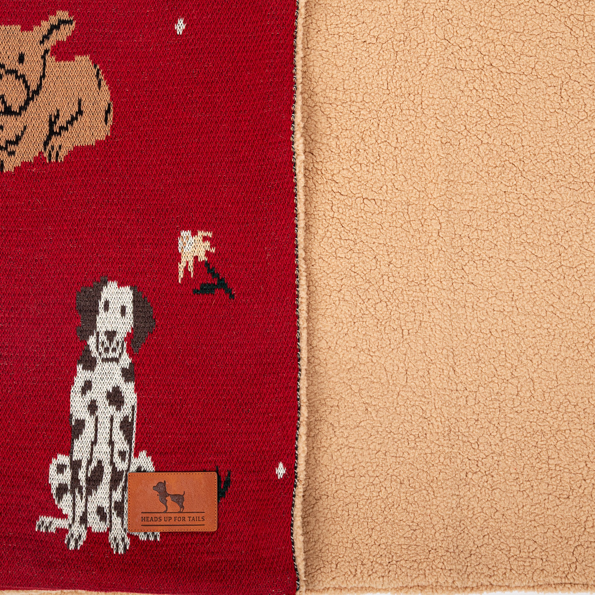 HUFT Bloom Buddies Blanket For Dog & Cat - Red - Heads Up For Tails