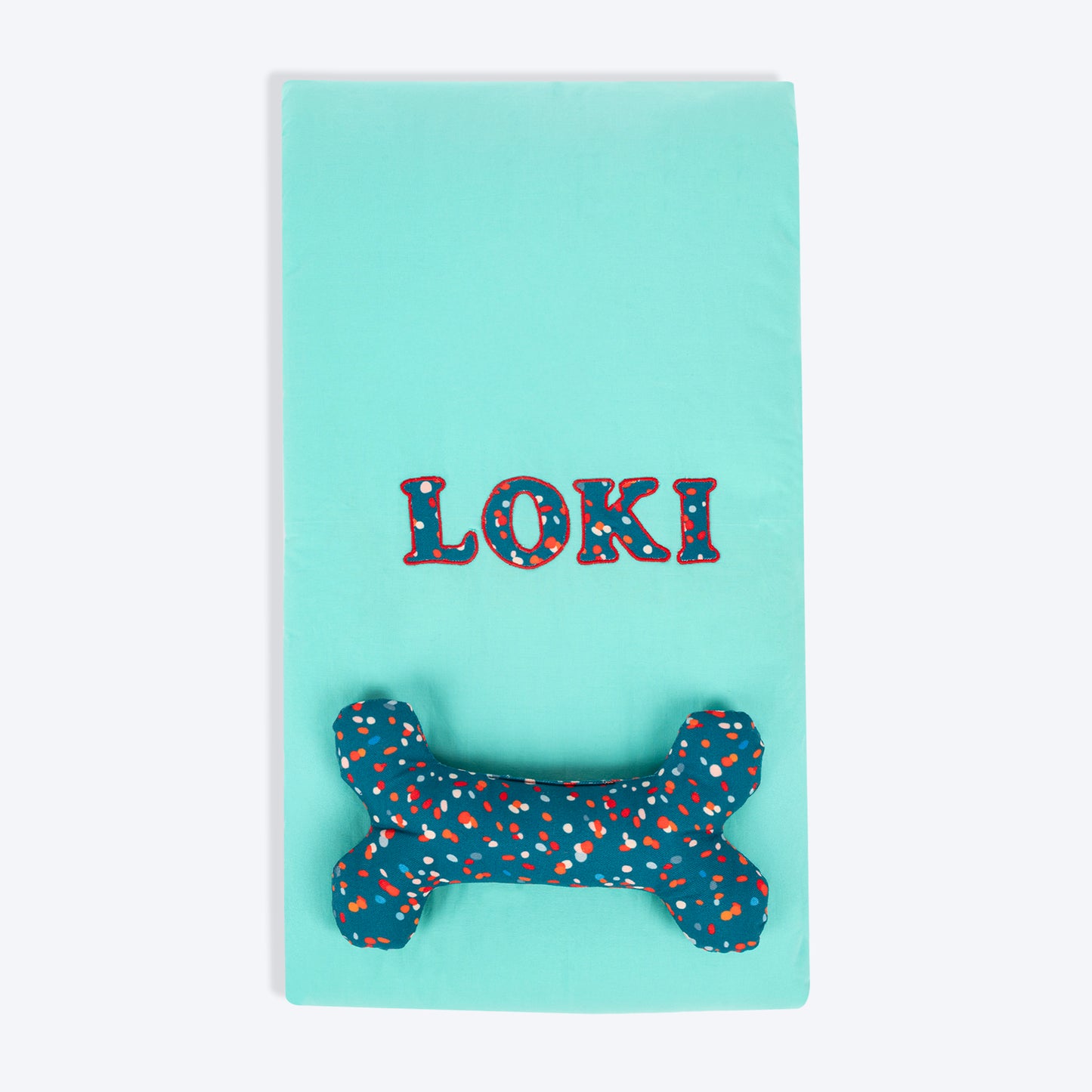 HUFT Personalised Sweet Dreams Blanket For Dog & Cat - Aqua