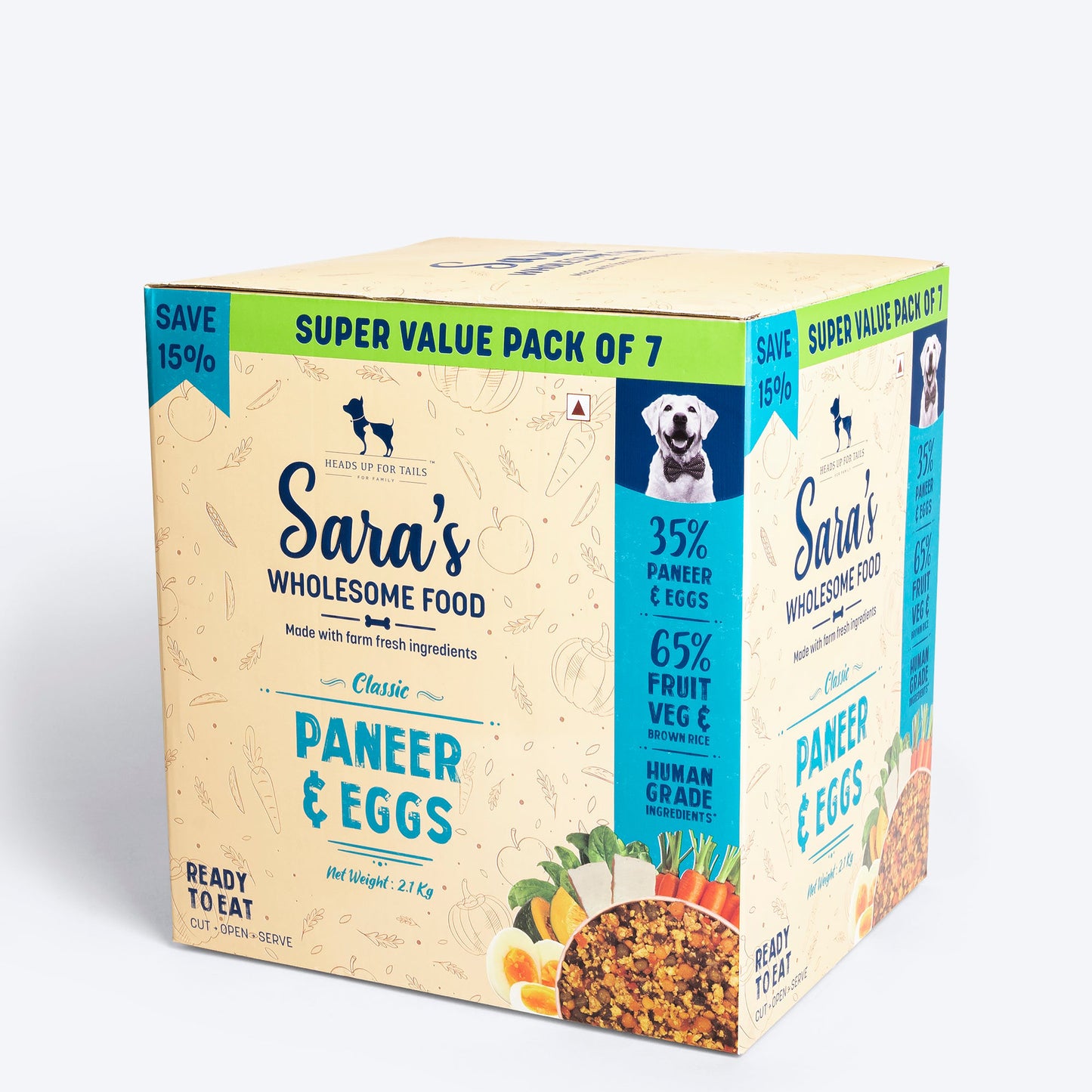 Sara's Wholesome Classic Paneer And Eggs Dog Food - 300 gm