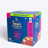 Sara's Wholesome Grain-Free Lamb and Apple Dog Food, 7 x 300g pack, made with 50% meat and 50% fruits and vegetables.