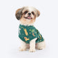 HUFT Forest Frolic Printed T-Shirt For Small Dog - Dark Green - Heads Up For Tails